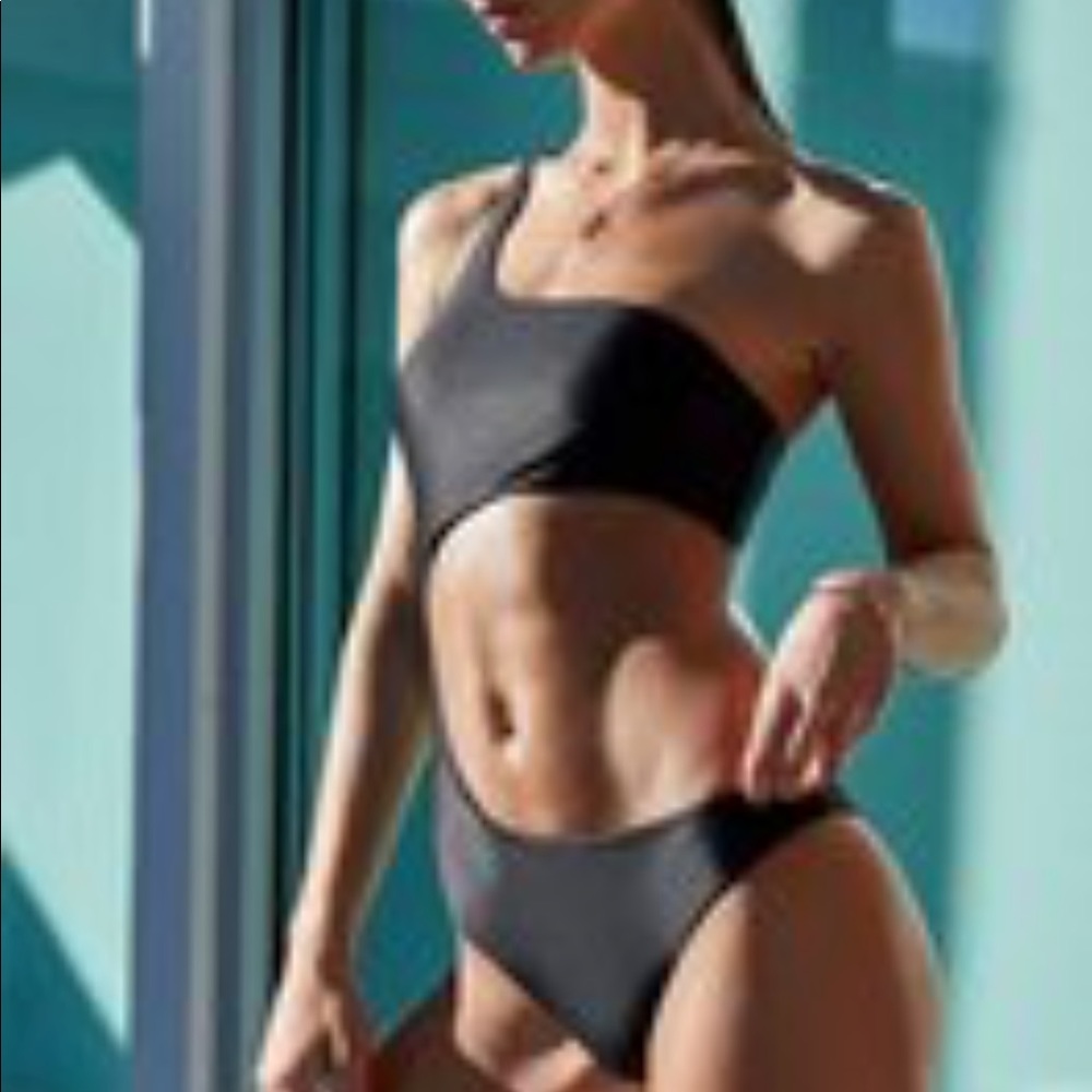 LA hearts black one piece swimsuit